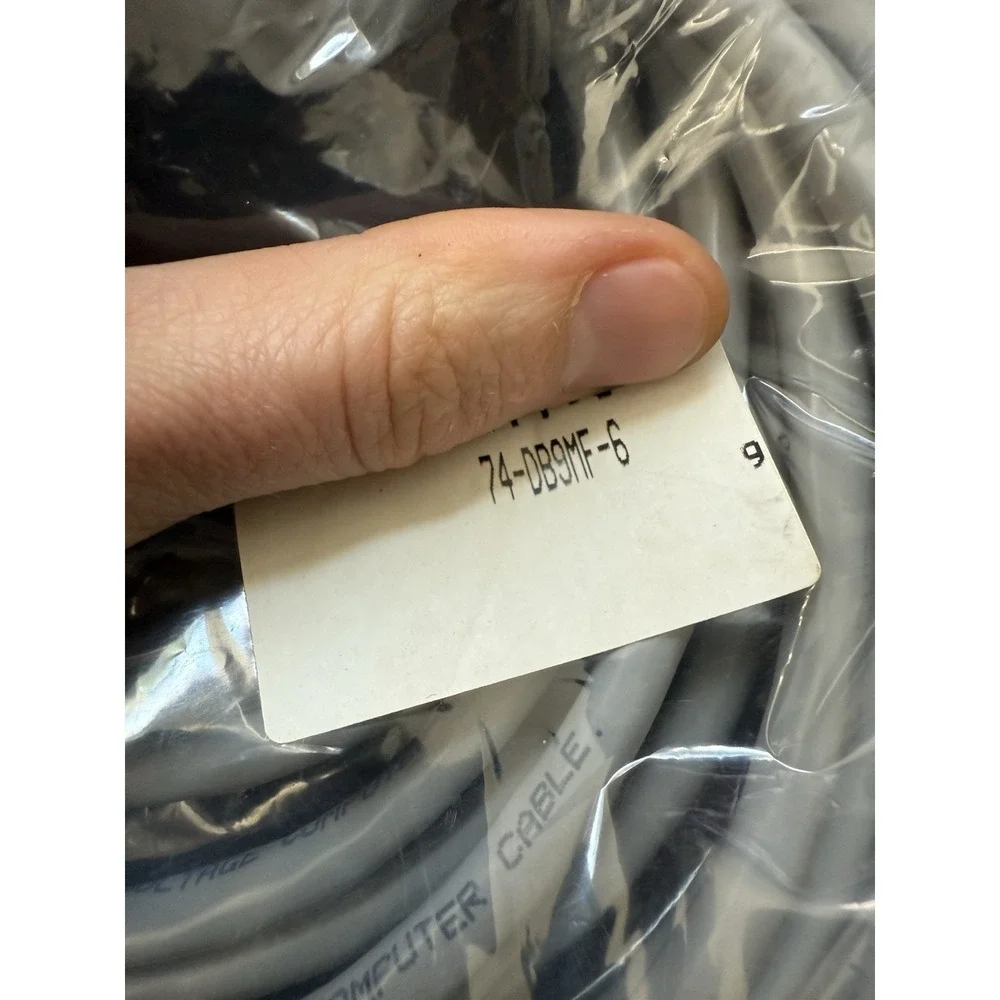 Lot Of 5 6ft DB9 Male to DB9 Female Serial RS-232 Cable – Gray